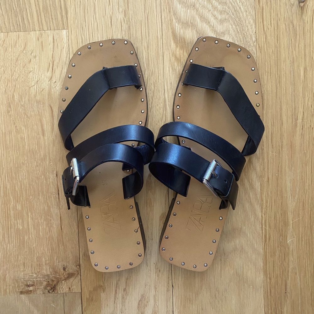 Zara leather sandals